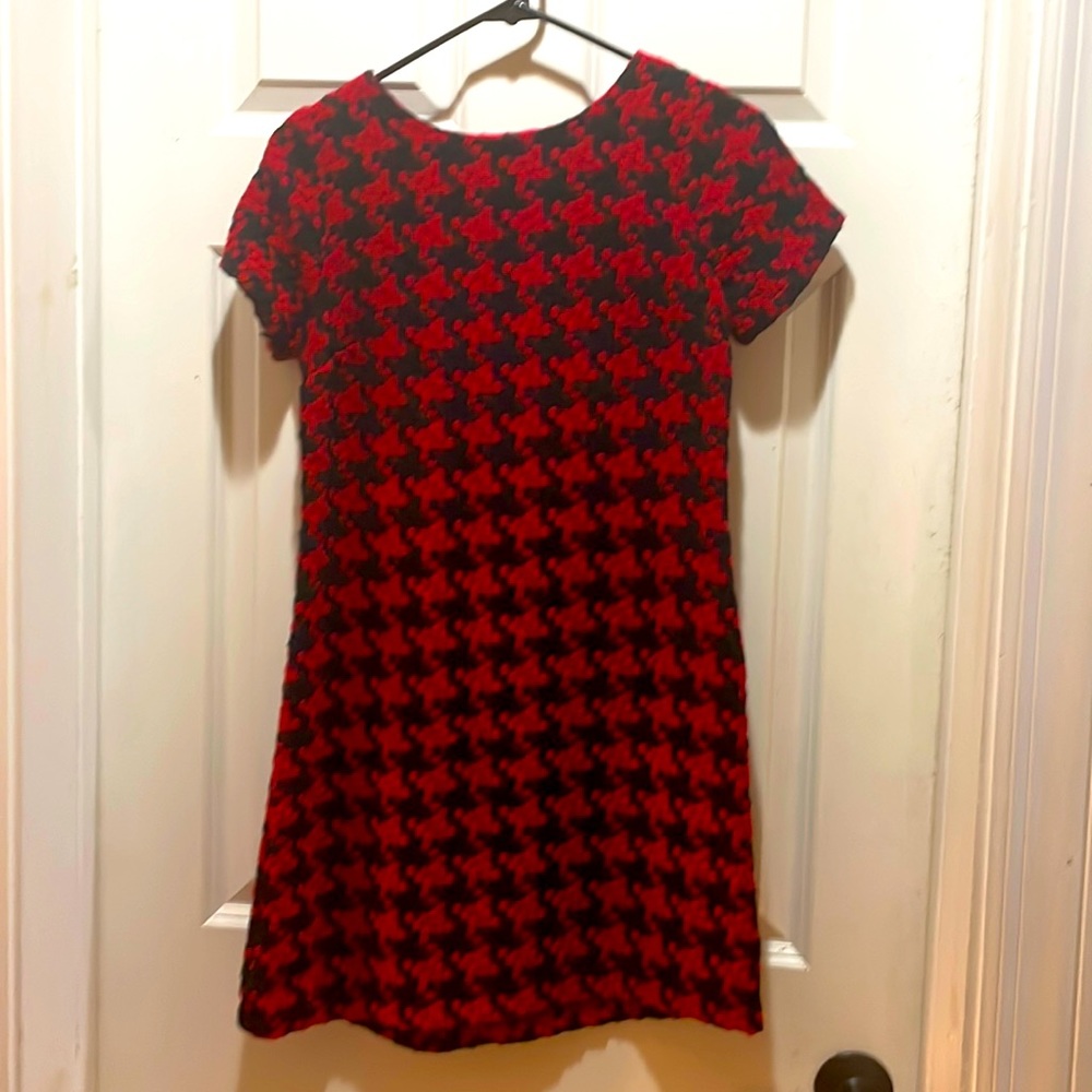Red and Black Houndstooth small xhileration dress **PRICE DROP!!**